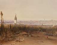 Hildebrandt Eduard View of Constantinople Istanbul from the Cemetery - Hermitage